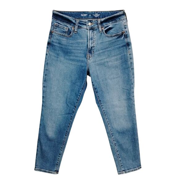 Old Navy Denim - Old Navy Extra Stretch O.G. Straight Jeans Size 6 Short Medium Blue Wash Hi Rise
